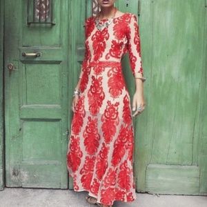 Red Mesh Dress || For Love & Lemons